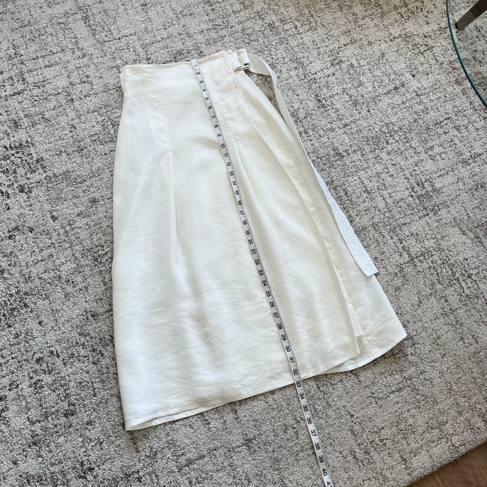 Aritzia Wilfred White Linen New Midi Silana Summer Casual Skirt Sz XS, S - Picture 9 of 11